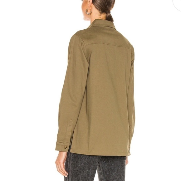 Superdown x Revolve Corinne Olive Green Utility Shacket Shirt Jacket L - Picture 9 of 9